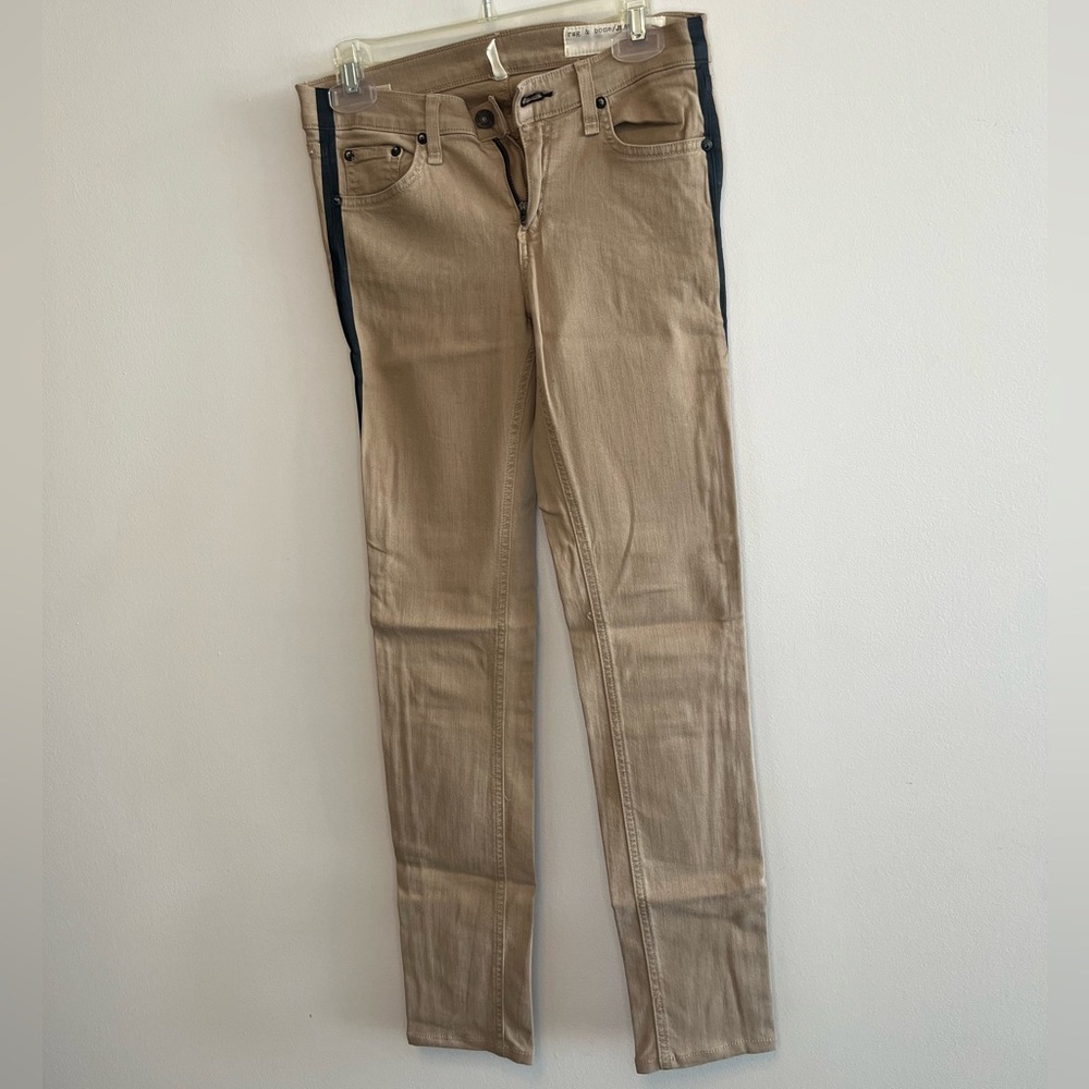 Tan Coloured Jeans with Black Detail | Rag&Bone